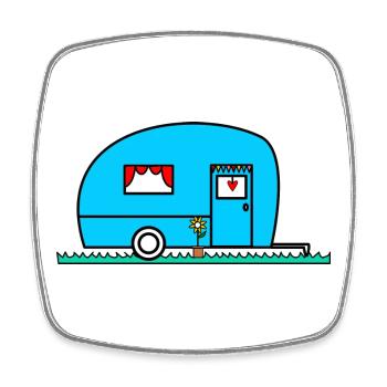 CAMPING. LAGER. ICH KANN NICHT. HUMOR. FEIERTAG - Viereckiger Kühlschrankmagnet - Weiß - Vorne