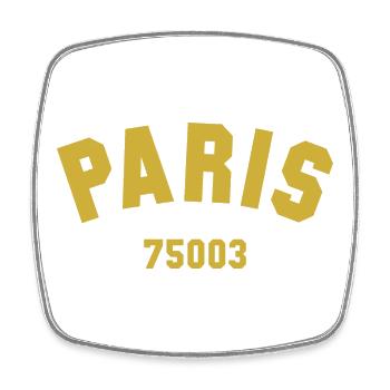 3e arrondissement de PARIS - Magnet carré - blanc - Devant