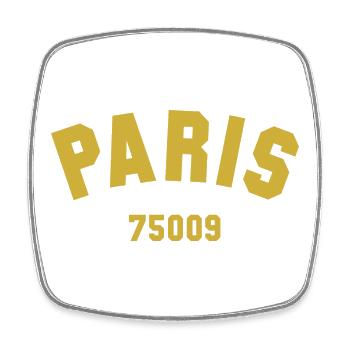 9e arrondissement de PARIS - Magnet carré - blanc - Devant