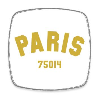 14e arrondissement de PARIS - Magnet carré - blanc - Devant