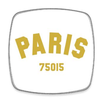 15e arrondissement de PARIS - Magnet carré - blanc - Devant
