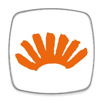 Sibiszene Logo - Square fridge magnet - white - Front