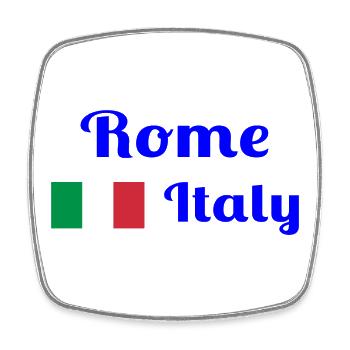 Rom, Italien - Stilvolle Drucke - Viereckiger Kühlschrankmagnet - Weiß - Vorne