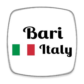 Bari Italia - Imprimés élégants - Magnet carré - blanc - Devant