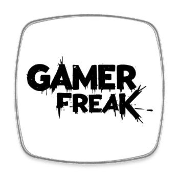 Embrace the Gaming Obsession - Square fridge magnet - white - Front