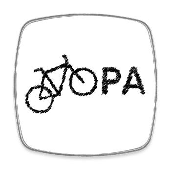 bester Opa Fahrrad Mountainbike Radeln Kritzeln - Viereckiger Kühlschrankmagnet - Weiß - Vorne