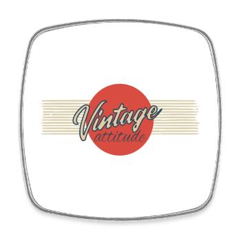 Vintage attitude - Square fridge magnet - white - Front