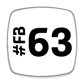 FB63 2025 - Viereckiger Kühlschrankmagnet - Weiß - Vorne