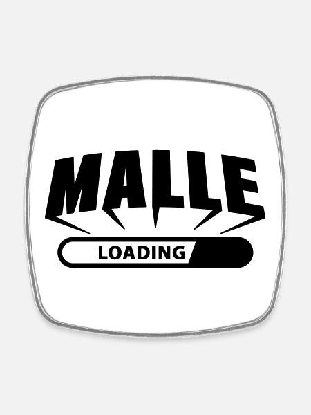 Malle chargement - Magnet carré - blanc