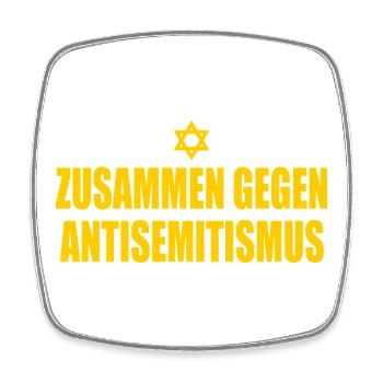 gegen jeden antisemitismus - Viereckiger Kühlschrankmagnet - Weiß - Vorne