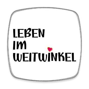LEBEN IM WEITWINKEL - SOLIDARITAET - Viereckiger Kühlschrankmagnet - Weiß - Vorne