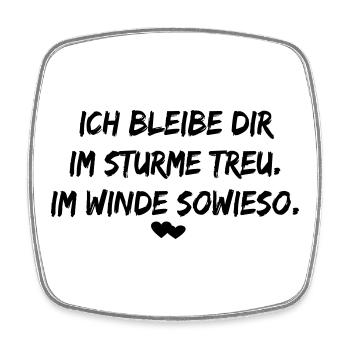 Treue Spruch Liebe Hund & Mensch - Viereckiger Kühlschrankmagnet - Weiß - Vorne