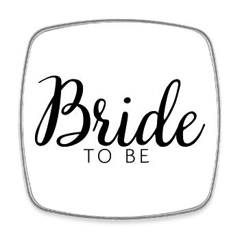 Bride to be - Viereckiger Kühlschrankmagnet - Weiß - Vorne