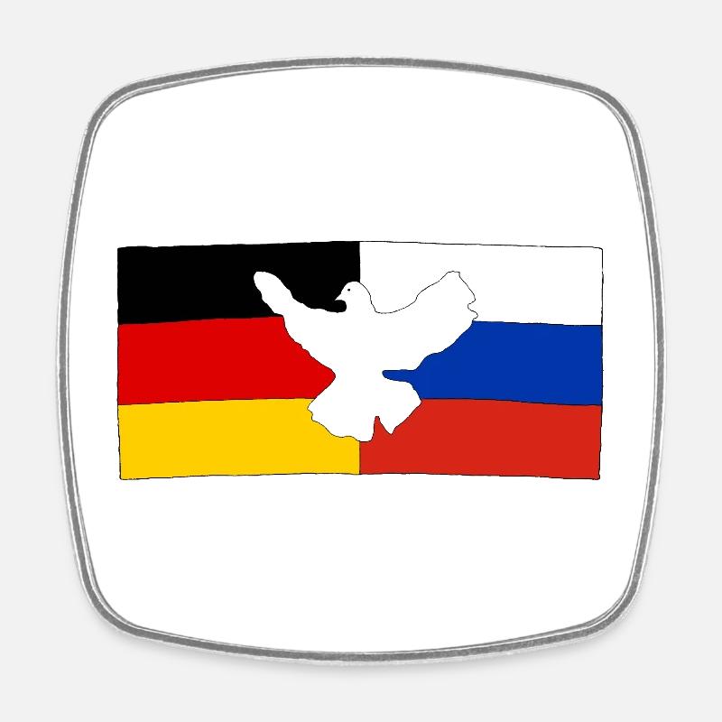 Amitié germano-russe - Magnet carré - blanc