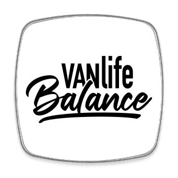 VANlifeBalance - Magnet carré - blanc - Devant