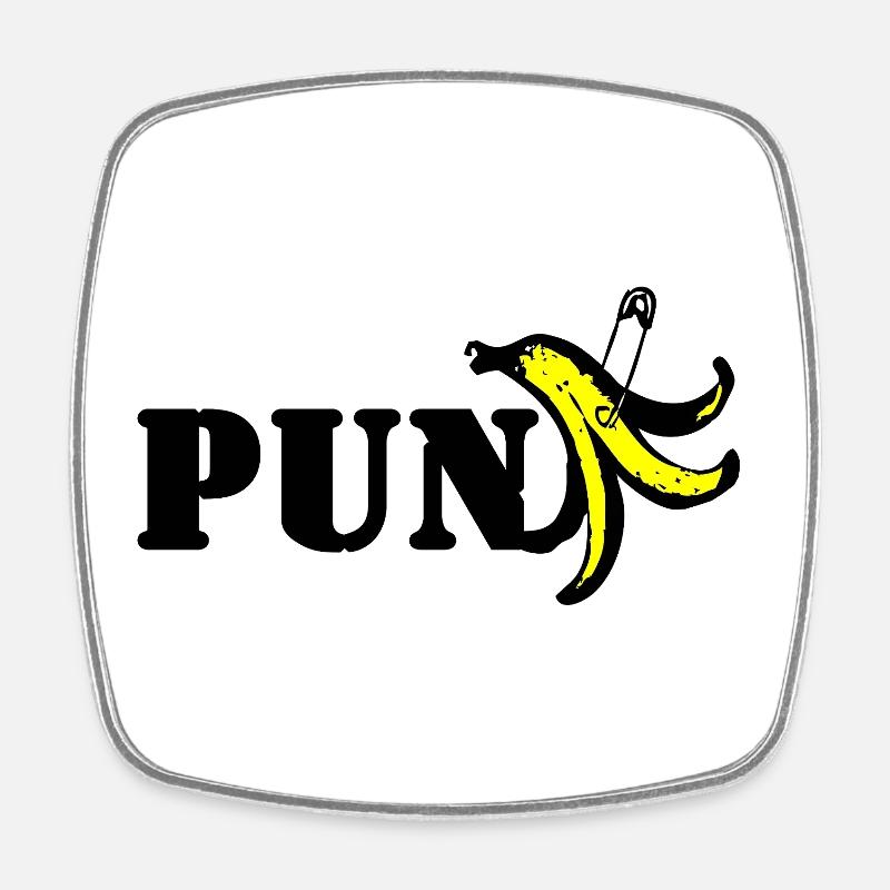 Punk Banana The Monkey Dance - Square fridge magnet - white