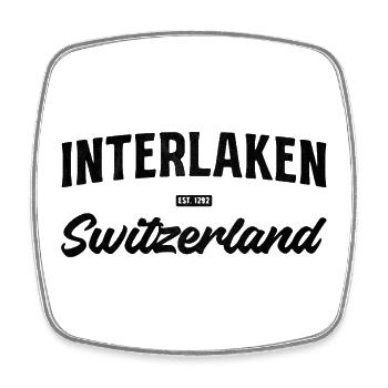 Interlaken Swiss Travel Vibes - Viereckiger Kühlschrankmagnet - Weiß - Vorne
