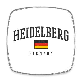 Heidelberg, Allemagne, Vintage Design - Magnet carré - blanc - Devant