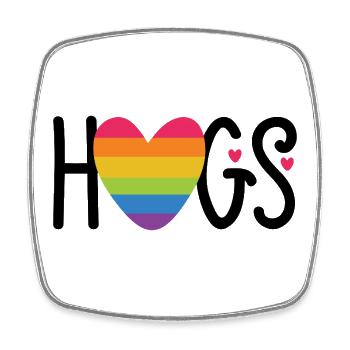 Mois de la fierté LGBT - Câlins - Magnet carré - blanc - Devant