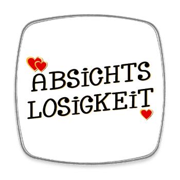 ABSICHTSLOSIGKEIT HERZ - Viereckiger Kühlschrankmagnet - Weiß - Vorne