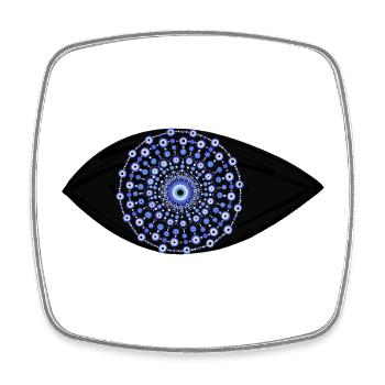 schützendes Auge - Viereckiger Kühlschrankmagnet - Weiß - Vorne