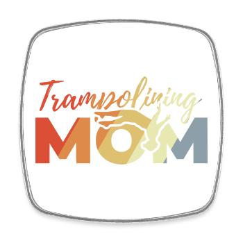 Trampoline Mama - Square fridge magnet - white - Front
