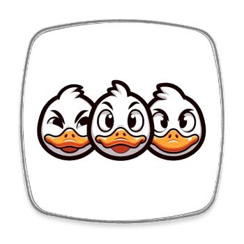 Küken-Express Cartoon Design - Viereckiger Kühlschrankmagnet - Weiß - Vorne