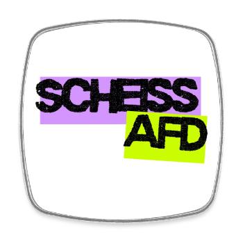 Scheiss AFD - Viereckiger Kühlschrankmagnet - Weiß - Vorne