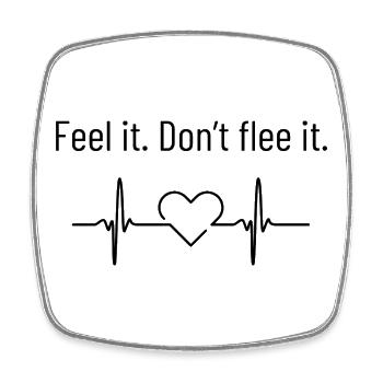 Feel it - Square fridge magnet - white - Front