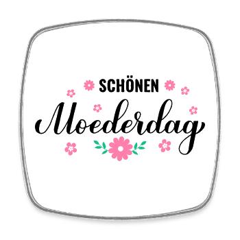 Blumenkranz in Pastellrosa - Viereckiger Kühlschrankmagnet - Weiß - Vorne