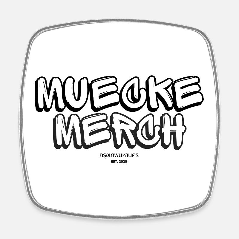 Muecke Merch - Square fridge magnet - white