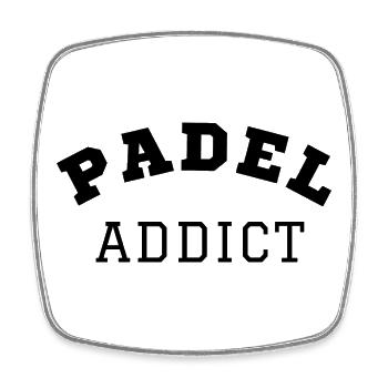 Padel Addict - Square fridge magnet - white - Front