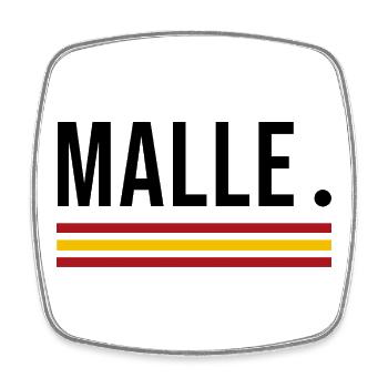 Malle – Party Edition Shirt - Square fridge magnet - white - Front