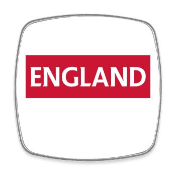 England Blackpool Skyline Silhouette - Viereckiger Kühlschrankmagnet - Weiß - Vorne