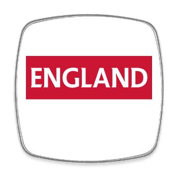 England Chelmsford City Motiv in Rot und Weiß - Viereckiger Kühlschrankmagnet - Weiß - Vorne