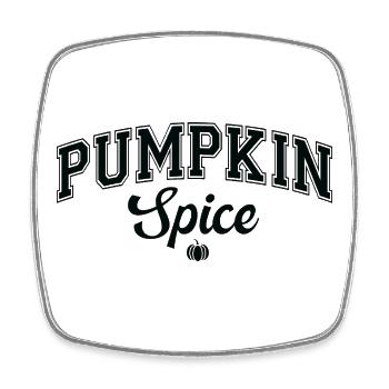 Kürbisgewürz-Herbst-Grafik-T-Shirt - Viereckiger Kühlschrankmagnet - Weiß - Vorne