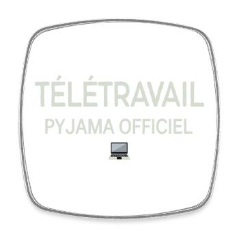 Official Pajama Telework - Square fridge magnet - white - Front