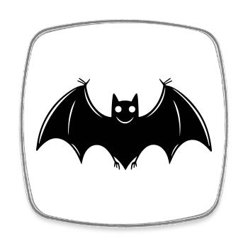 Bat - Square fridge magnet - white - Front