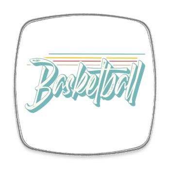 Basketball - Square fridge magnet - white - Front