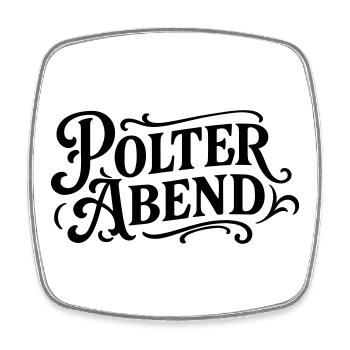 Polter Abend Bräutigam Party - Viereckiger Kühlschrankmagnet - Weiß - Vorne