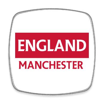 England Manchester City Skyline - Square fridge magnet - white - Front