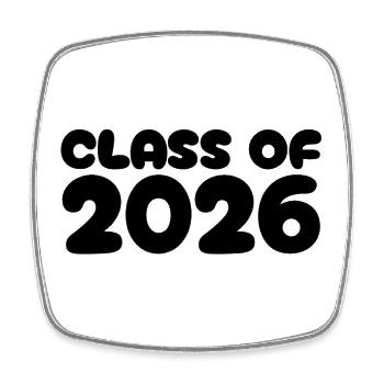 Class of 2026 – Graduation - Viereckiger Kühlschrankmagnet - Weiß - Vorne