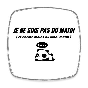 Sleeper Panda Illustration - Square fridge magnet - white - Front