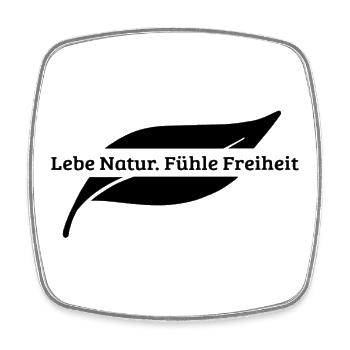 Vivre la nature - Ressentez la liberté - Nature Design - Magnet carré - blanc - Devant