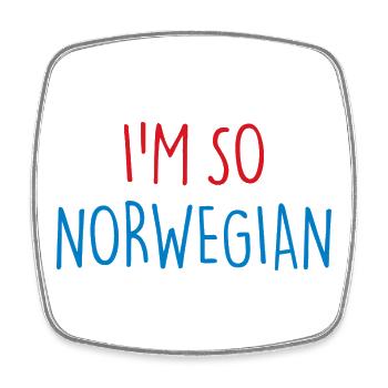 I'm so Norwegian Norway Norwegen - Viereckiger Kühlschrankmagnet - Weiß - Vorne