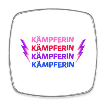 Kämpferin - Du bist stark - Du schaffst das! - Viereckiger Kühlschrankmagnet - Weiß - Vorne