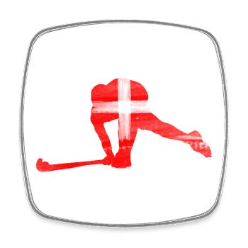 Hockey Switzerland - Square fridge magnet - white - Front