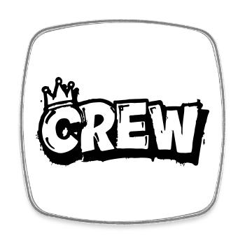 Crew Graffiti - Viereckiger Kühlschrankmagnet - Weiß - Vorne