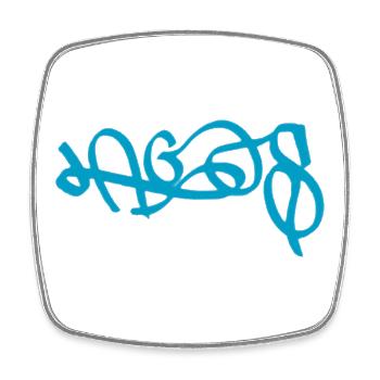 Abstrait Lagos Graffiti Design - Magnet carré - blanc - Devant