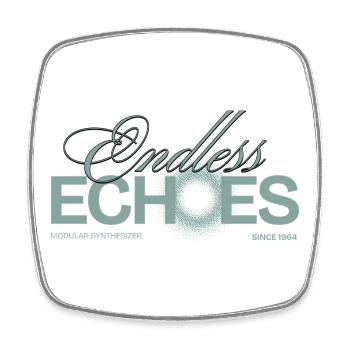 Synthesizer Modular Addicted Endless Echoes - Viereckiger Kühlschrankmagnet - Weiß - Vorne